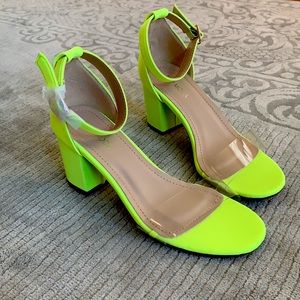 TOP MODA Neon Block Heel